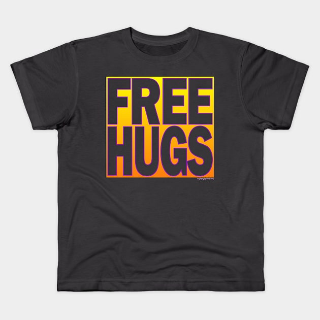 FREE HUGS Kids T-Shirt by RainingSpiders